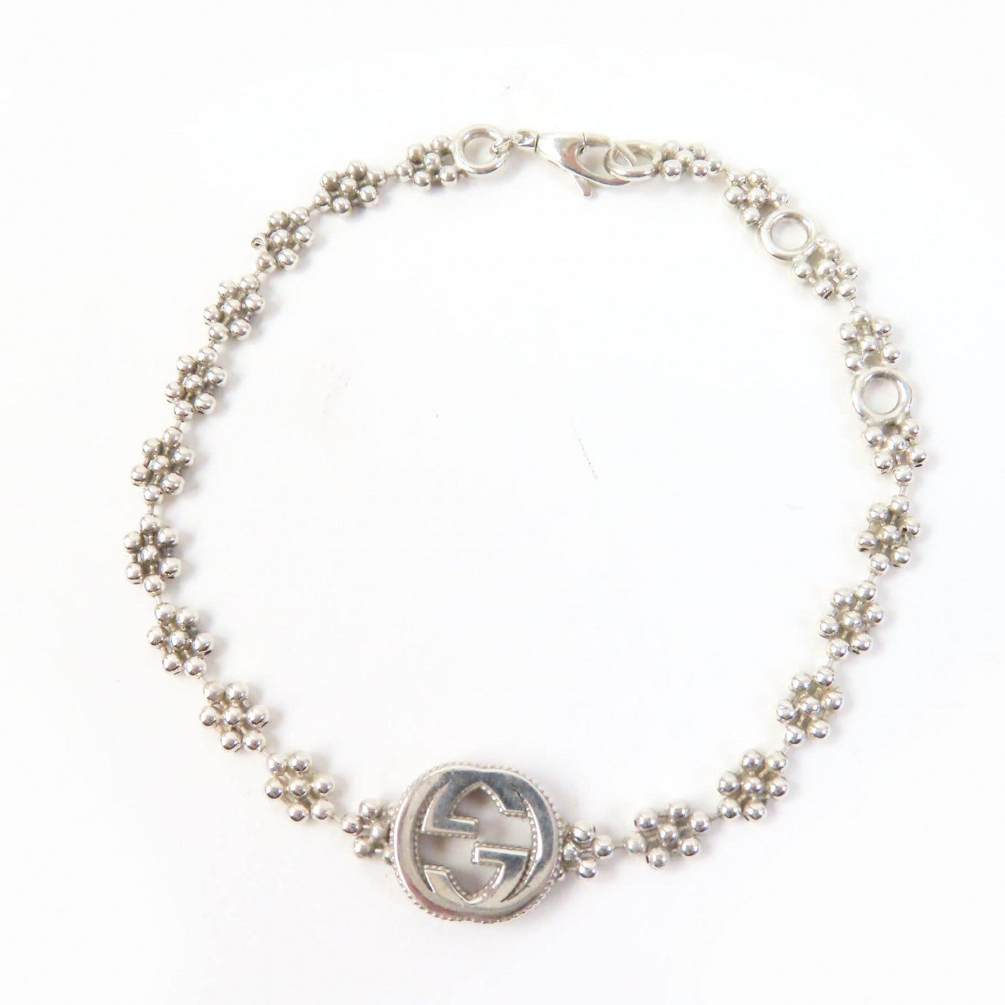 Luxury Gucci Trending 2025 Silver Flower Motif Bracelet AG925