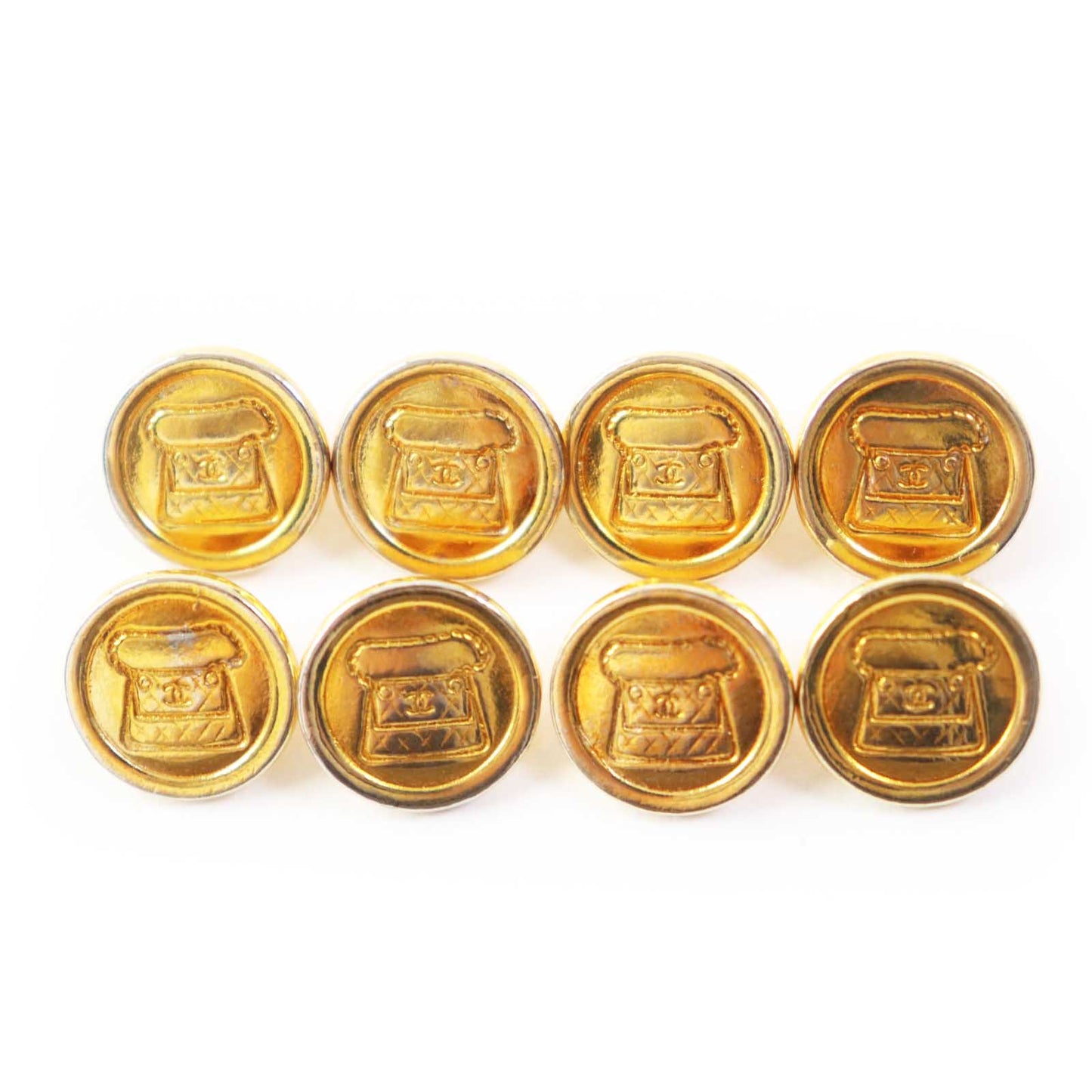 Chanel Vintage COCO Mark Buttons 8pcs Gold