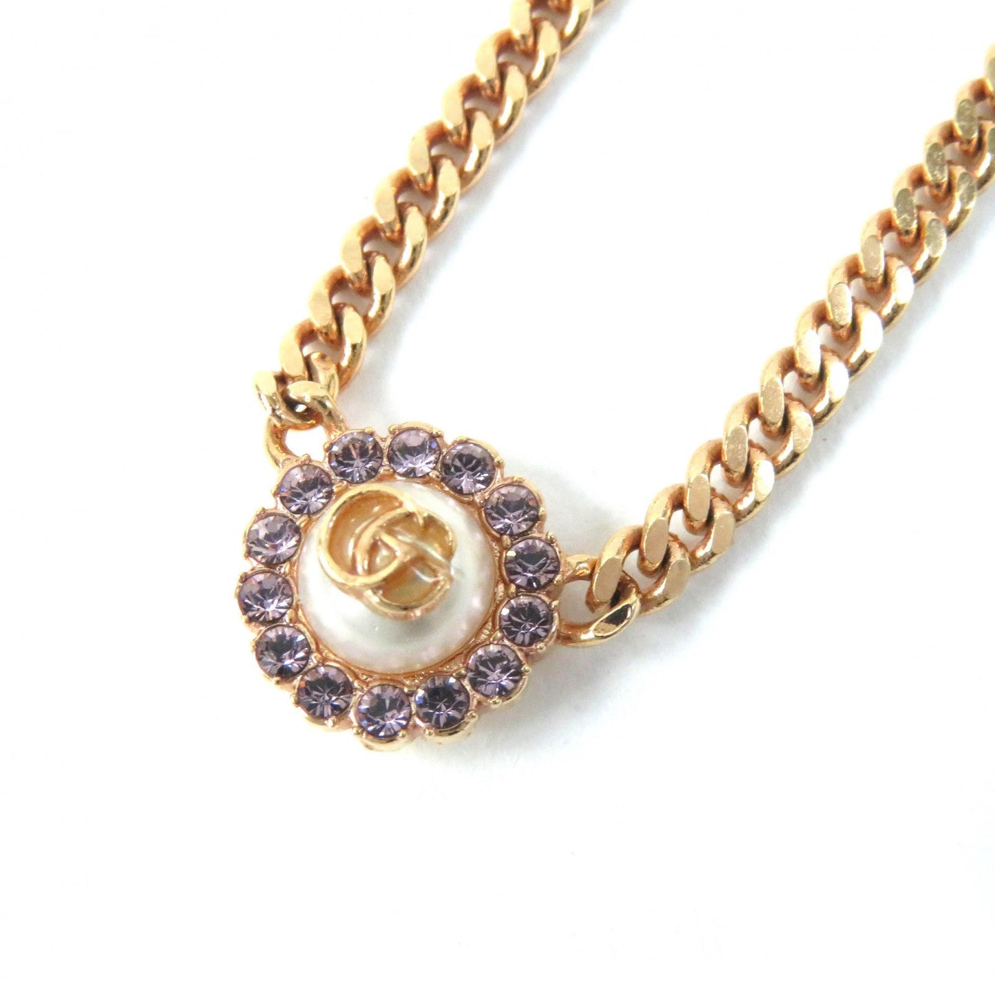 Luxury Gucci Trending 2025 Double G Flower Necklace Rose Gold