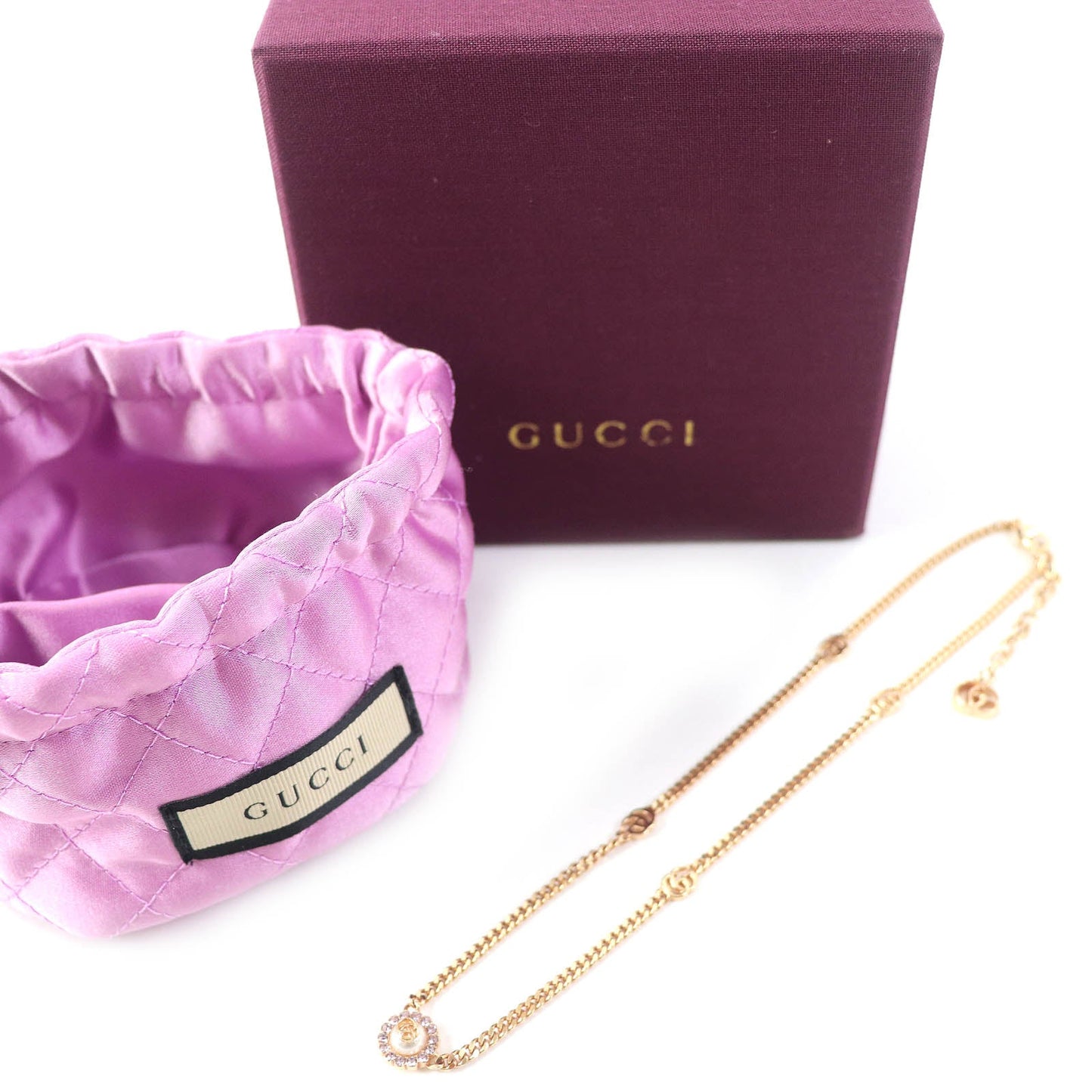 Luxury Gucci Trending 2025 Double G Flower Necklace Rose Gold