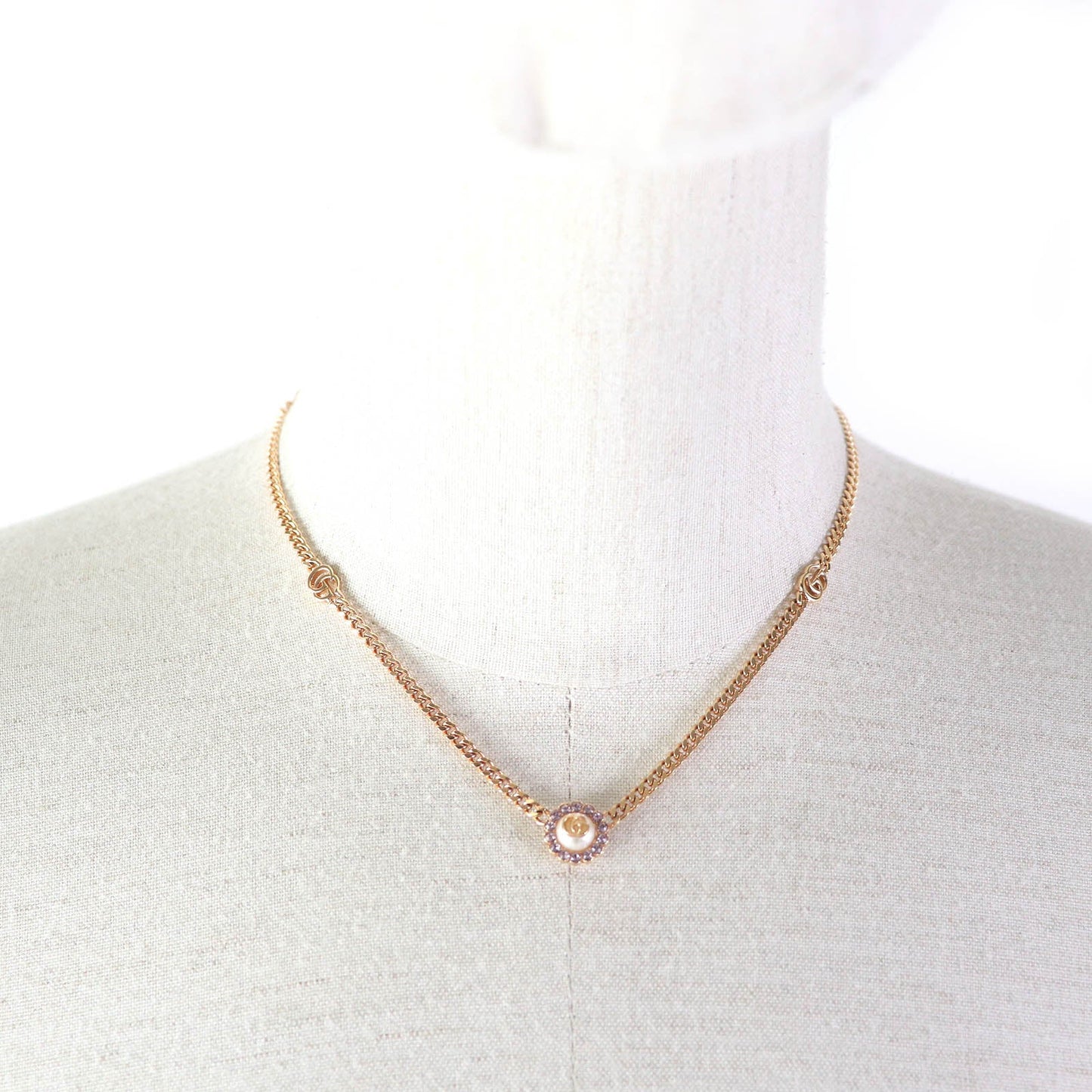 Luxury Gucci Trending 2025 Double G Flower Necklace Rose Gold