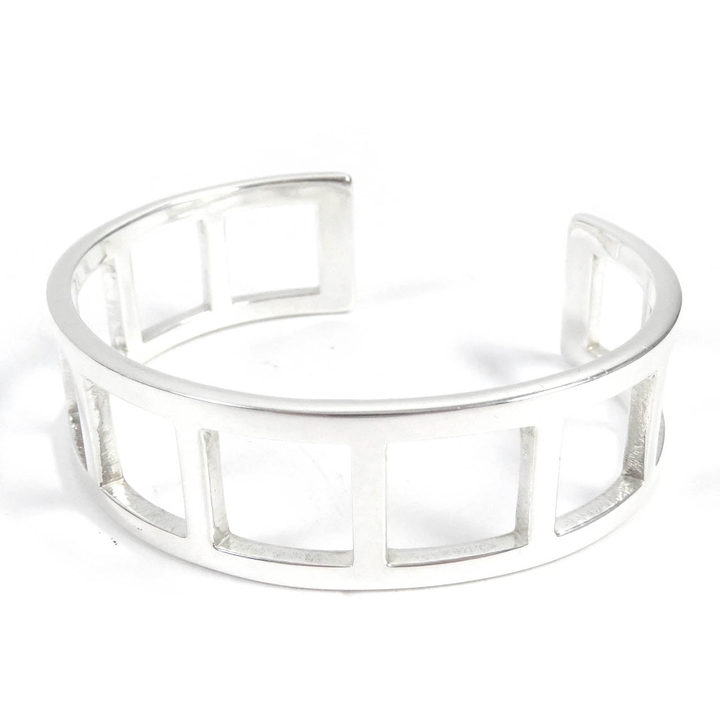 Luxury Gucci Trending 2025 Vintage Silver Open Square Bangle Bracelet