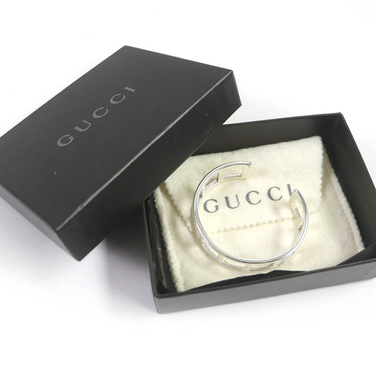 Luxury Gucci Trending 2025 Vintage Silver Open Square Bangle Bracelet
