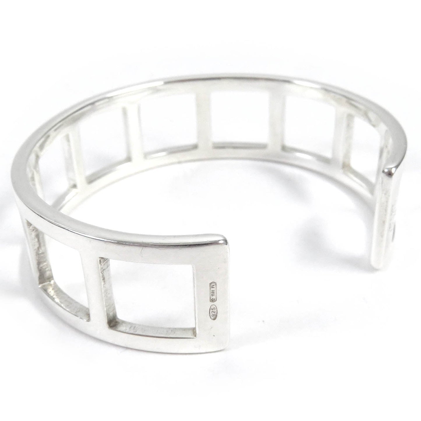 Luxury Gucci Trending 2025 Vintage Silver Open Square Bangle Bracelet