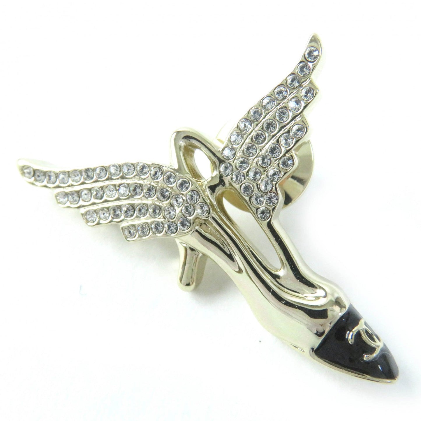 Chanel COCO Mark Rhinestone Brooch Gold