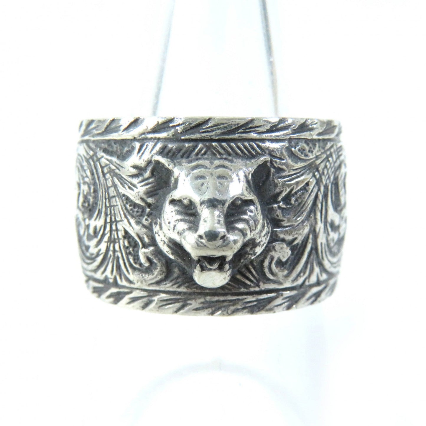 Luxury Gucci Trending 2025 Silver Cat Head Ring 433571
