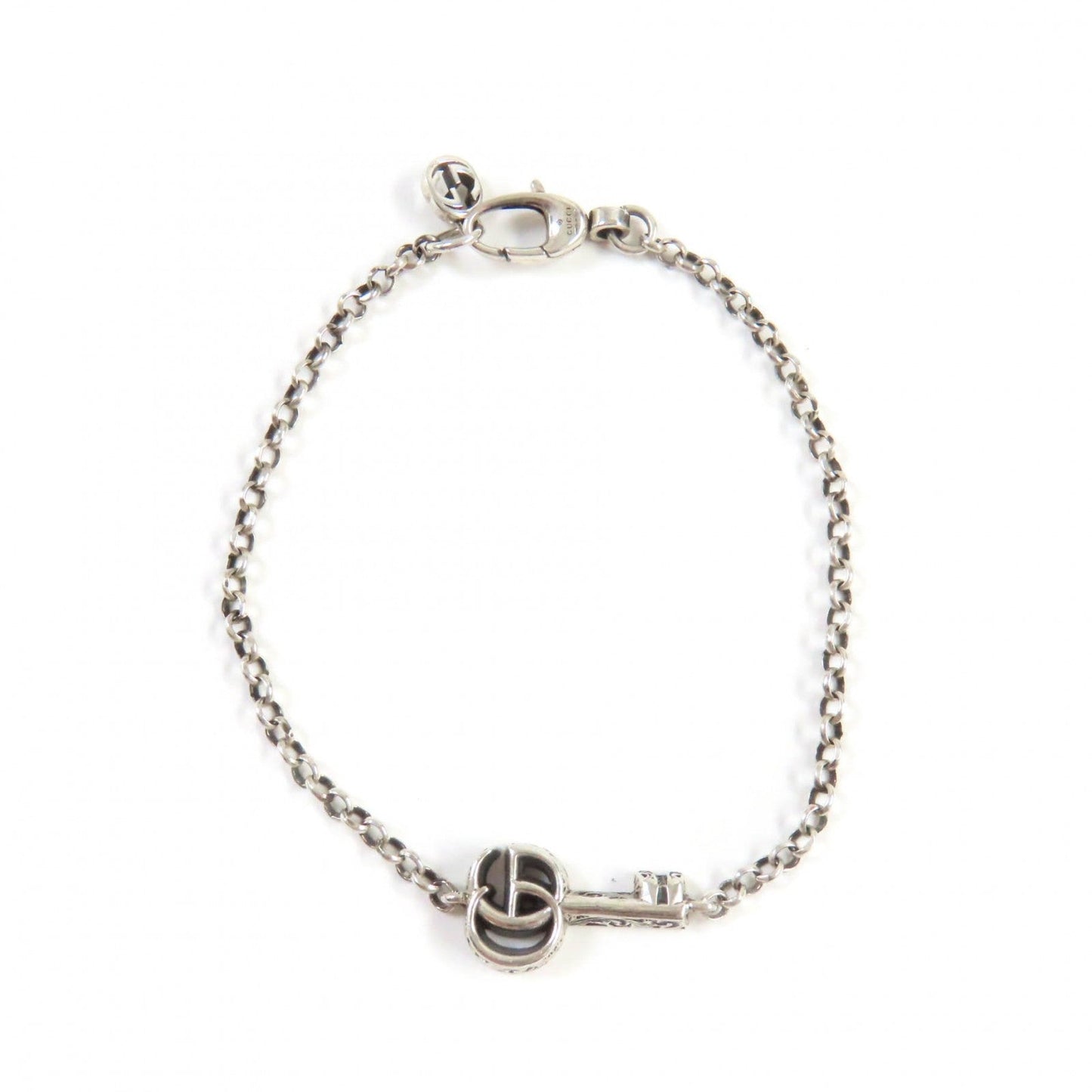 Luxury Gucci Trending 2025 AG925 Double G Key Bracelet Silver