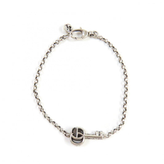 Luxury Gucci Trending 2025 AG925 Double G Key Bracelet Silver