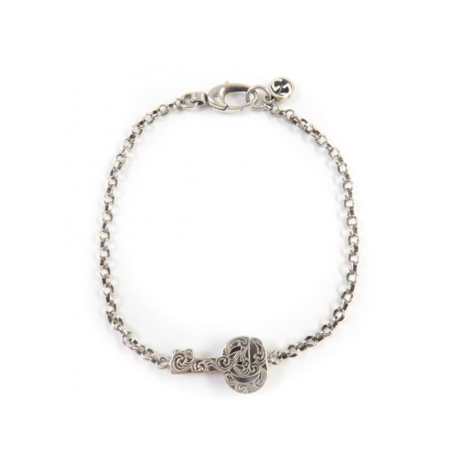 Luxury Gucci Trending 2025 AG925 Double G Key Bracelet Silver