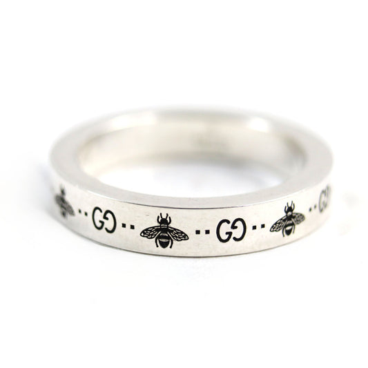 Luxury Gucci Trending 2025 Silver GG Logo Ring 17