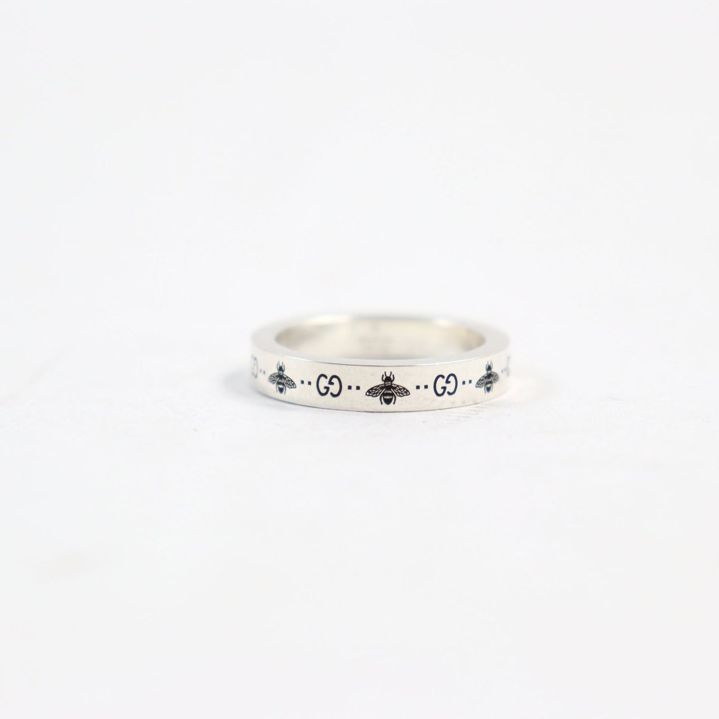 Luxury Gucci Trending 2025 Silver GG Logo Ring 17