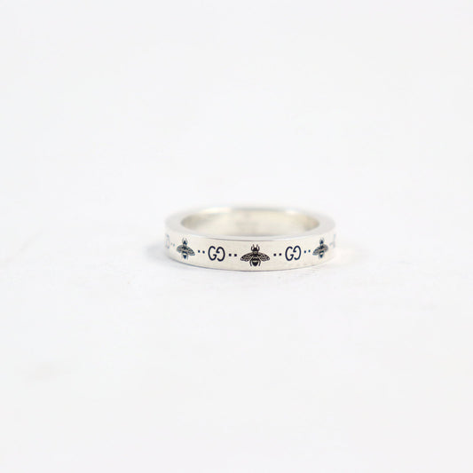 Luxury Gucci Trending 2025 Silver GG Logo Ring 17