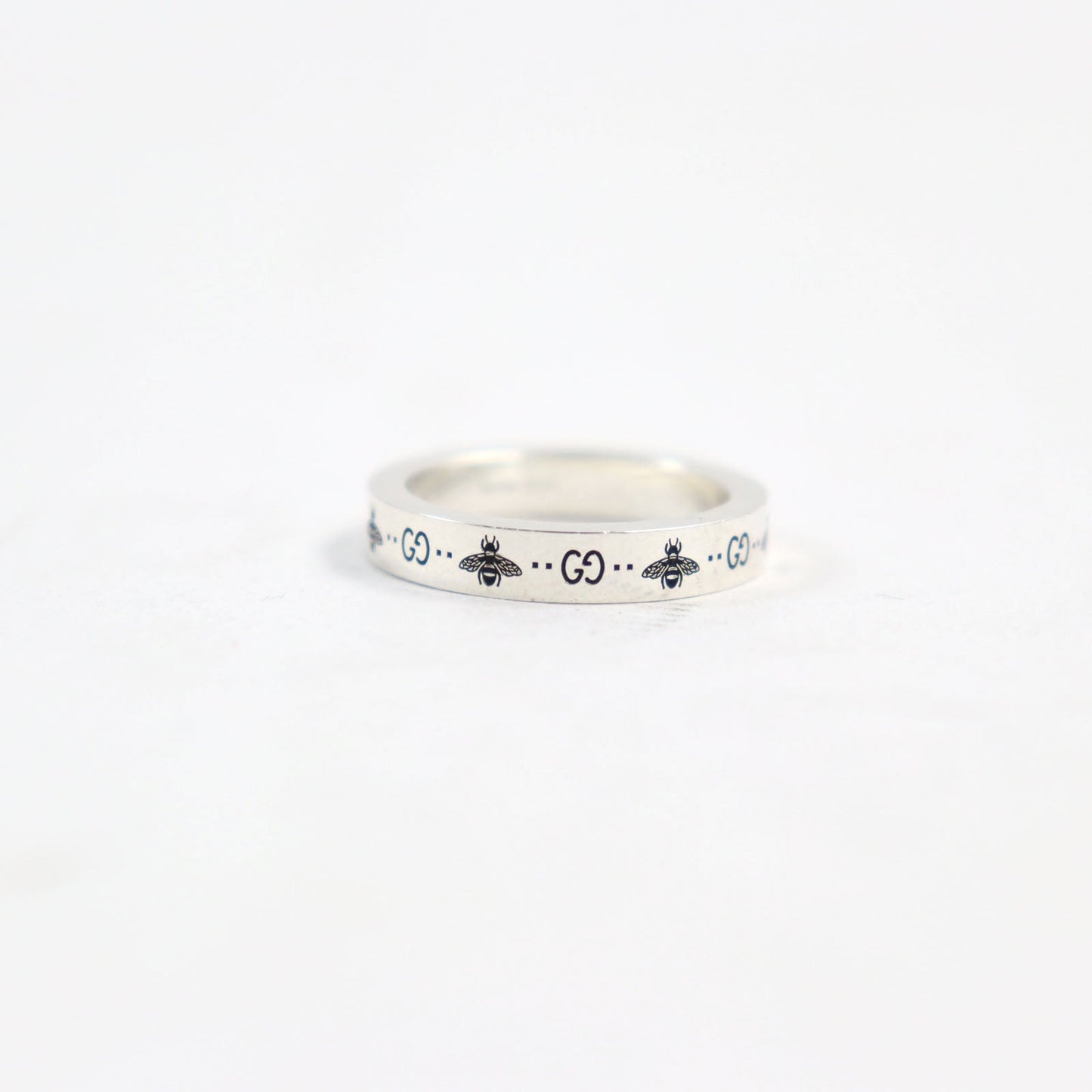 Luxury Gucci Trending 2025 Silver GG Logo Ring 17