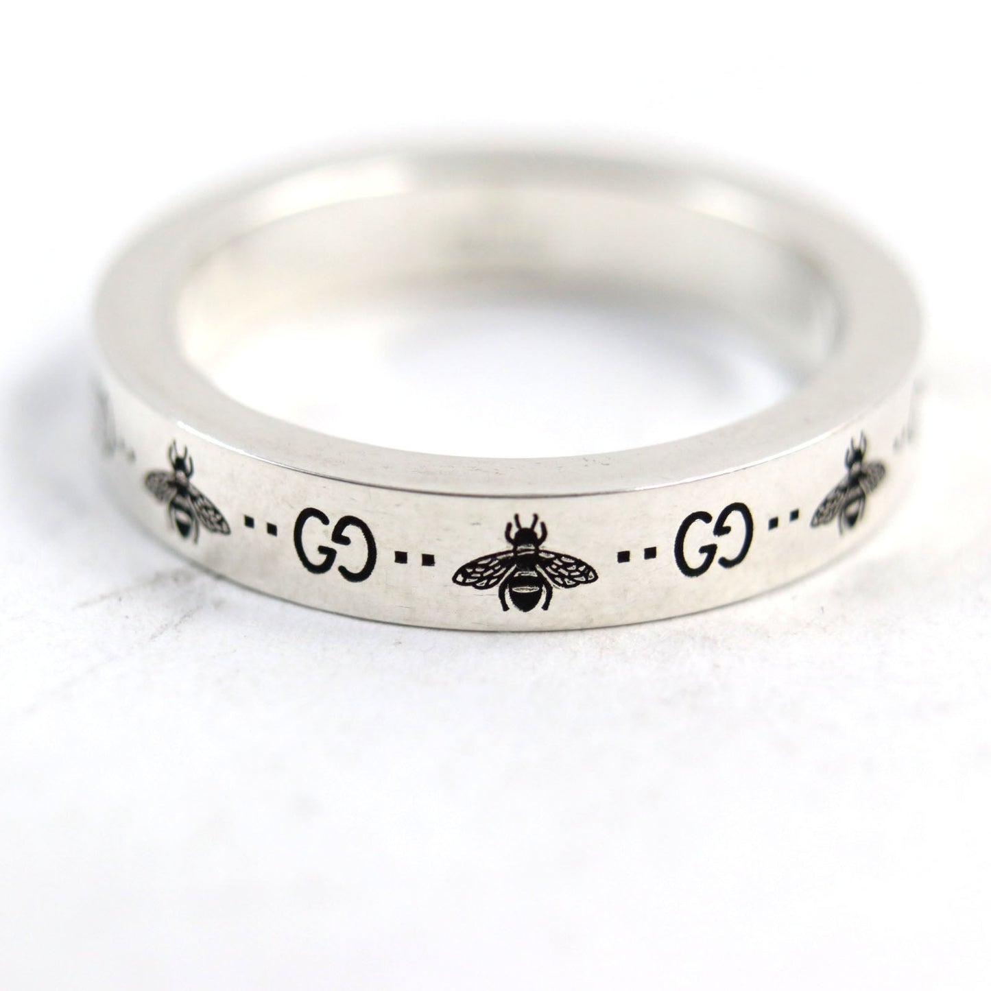 Luxury Gucci Trending 2025 Silver GG Logo Ring 17