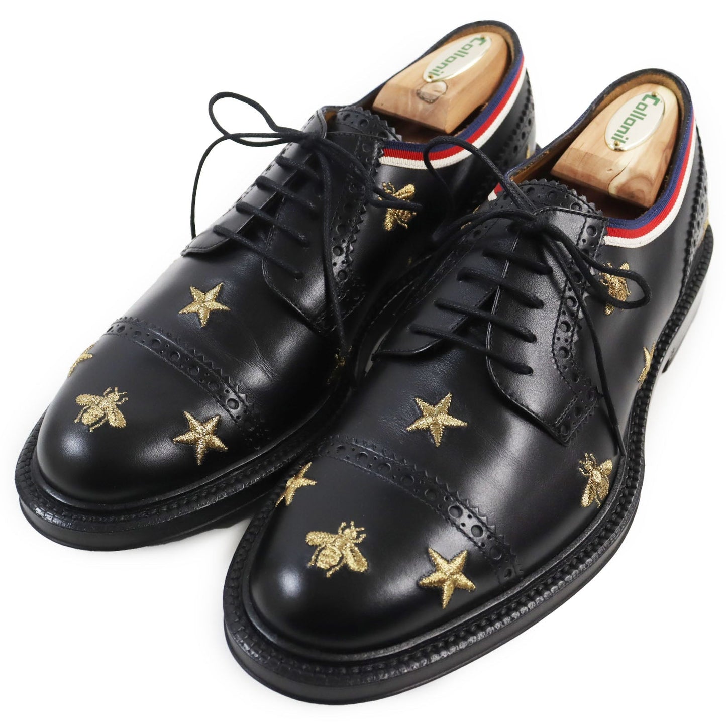 Luxury Gucci Trending 2025 Leather Shoes 6.5 Bee Star Embroidery