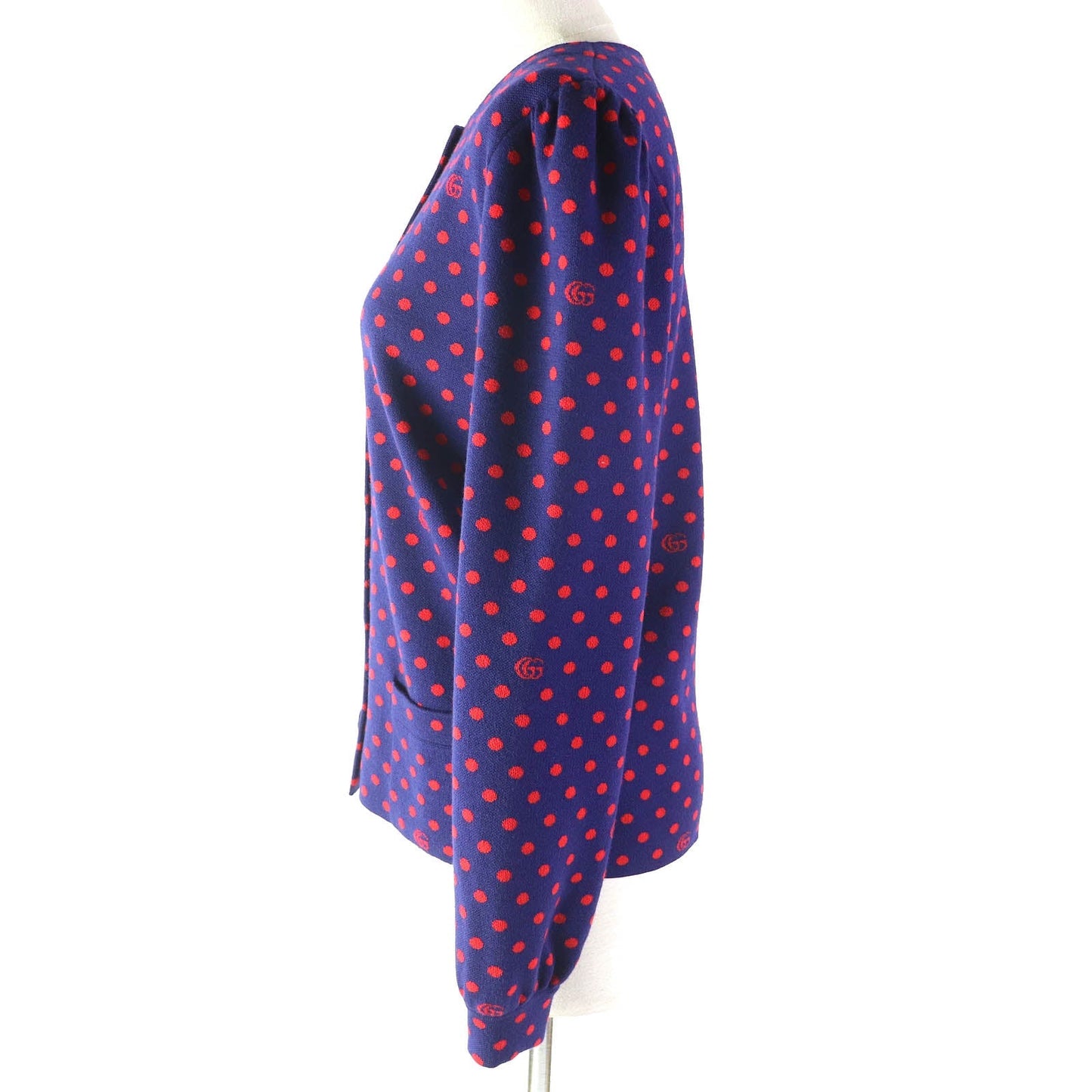 Luxury Gucci Trending 2025 Wool Dot Pattern Logo Cardigan