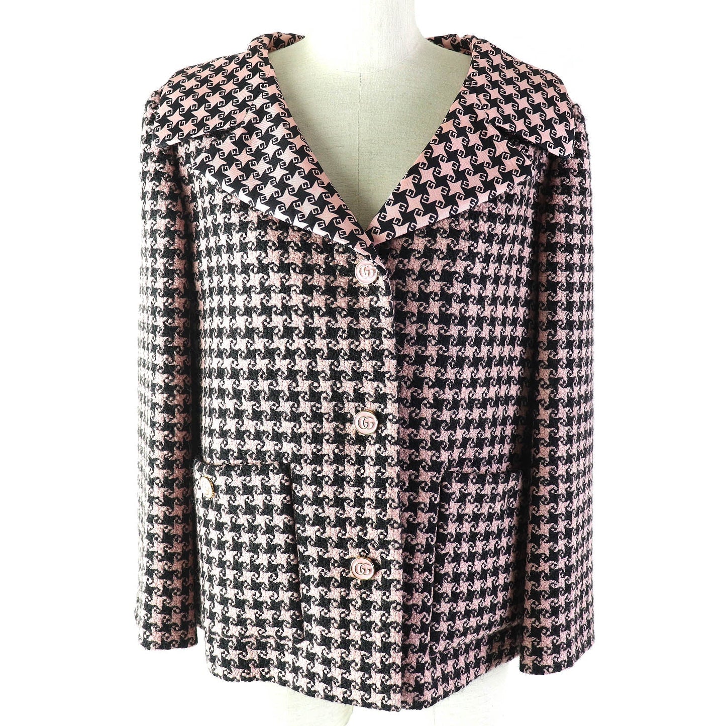 Luxury Gucci Trending 2025 Wool Nylon Silk Jacket 36 Women