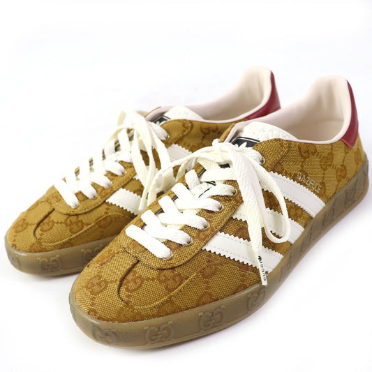 Luxury Gucci Trending 2025 Gazelle GG Canvas Lace-Up Sneakers