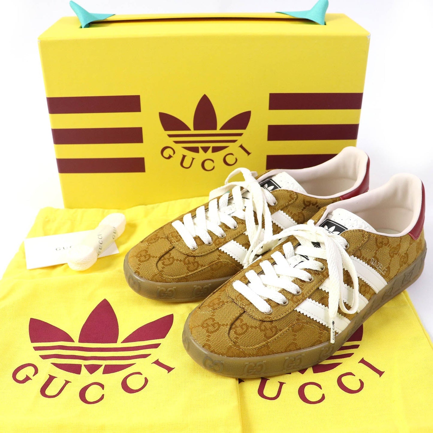 Luxury Gucci Trending 2025 Gazelle GG Canvas Lace-Up Sneakers