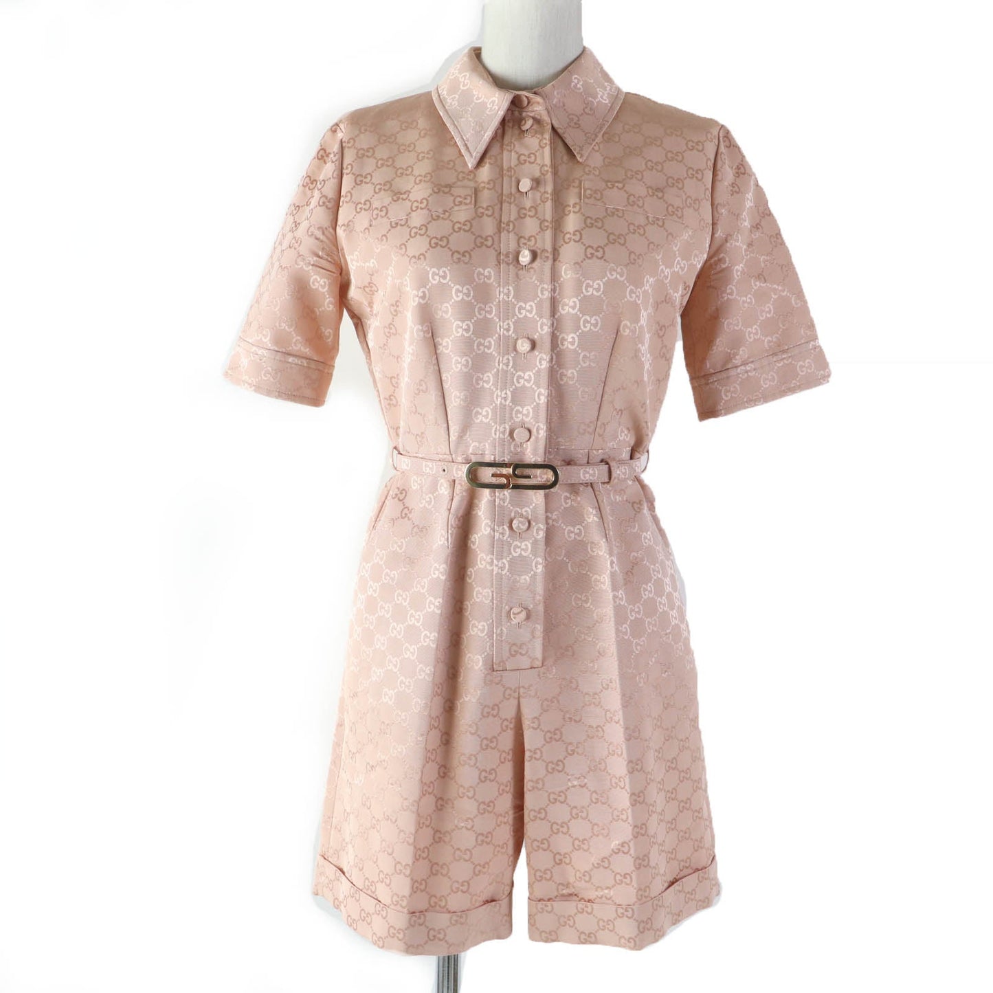 Luxury Gucci Trending 2025 691496 Cotton Rayon Jumpsuit with Belt