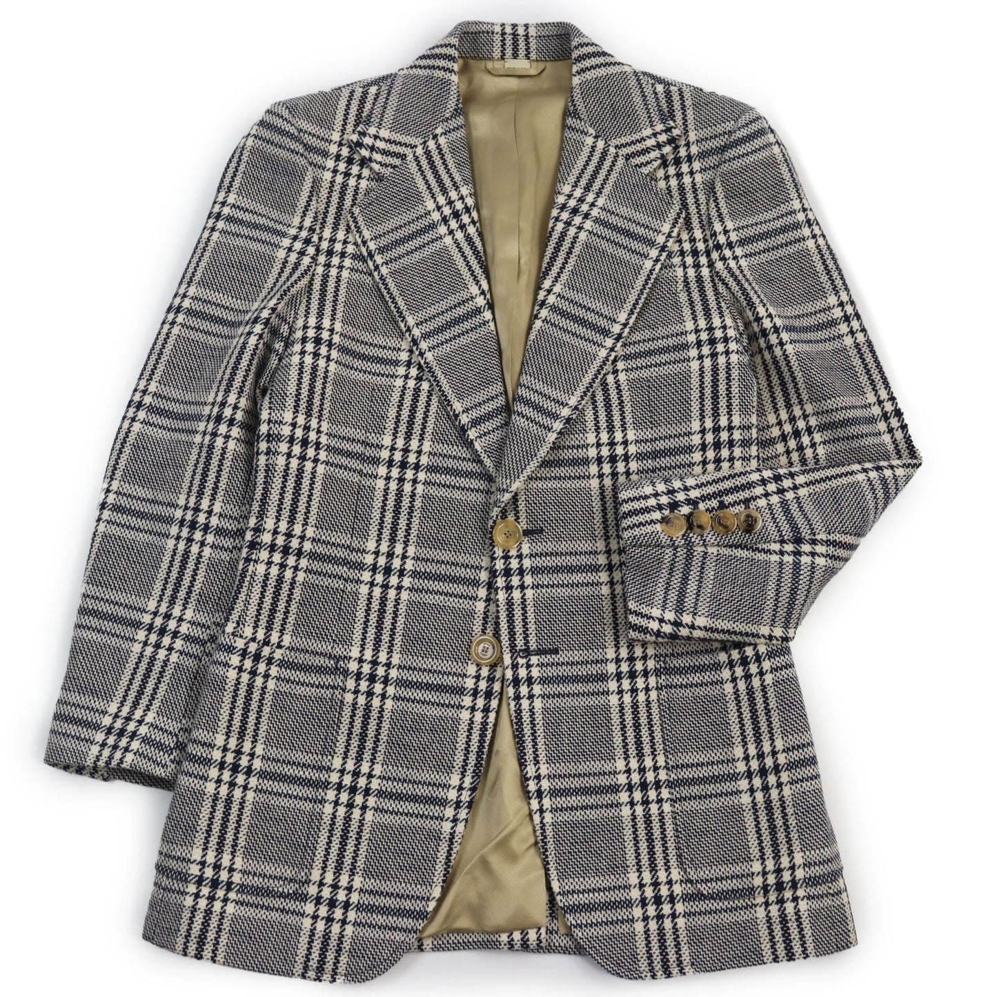 Luxury Gucci Trending 2025 HA HA HA Check Jacket Wool Cotton Linen Blend