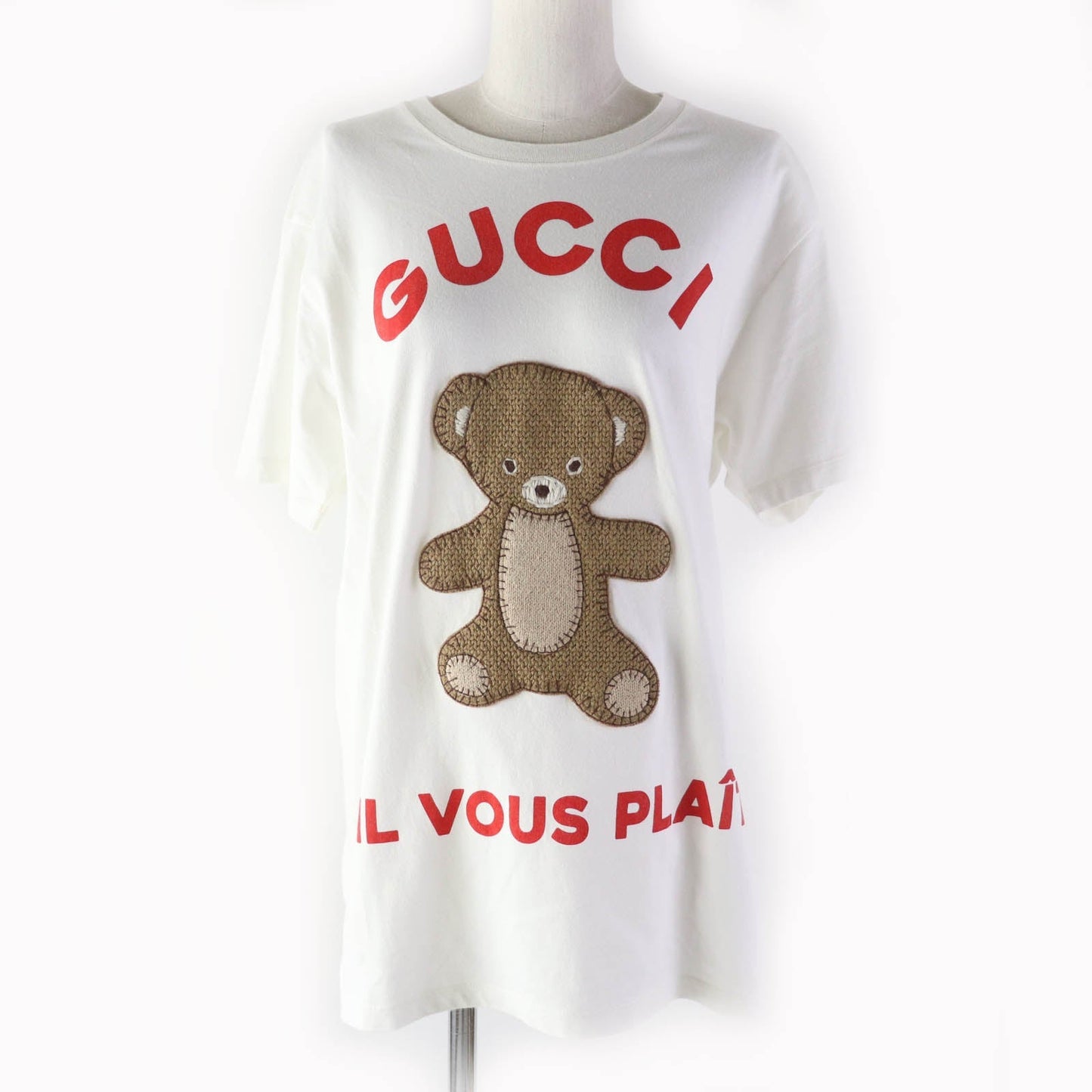 Luxury Gucci Trending 2025 Teddy Bear Patch T-Shirt XS