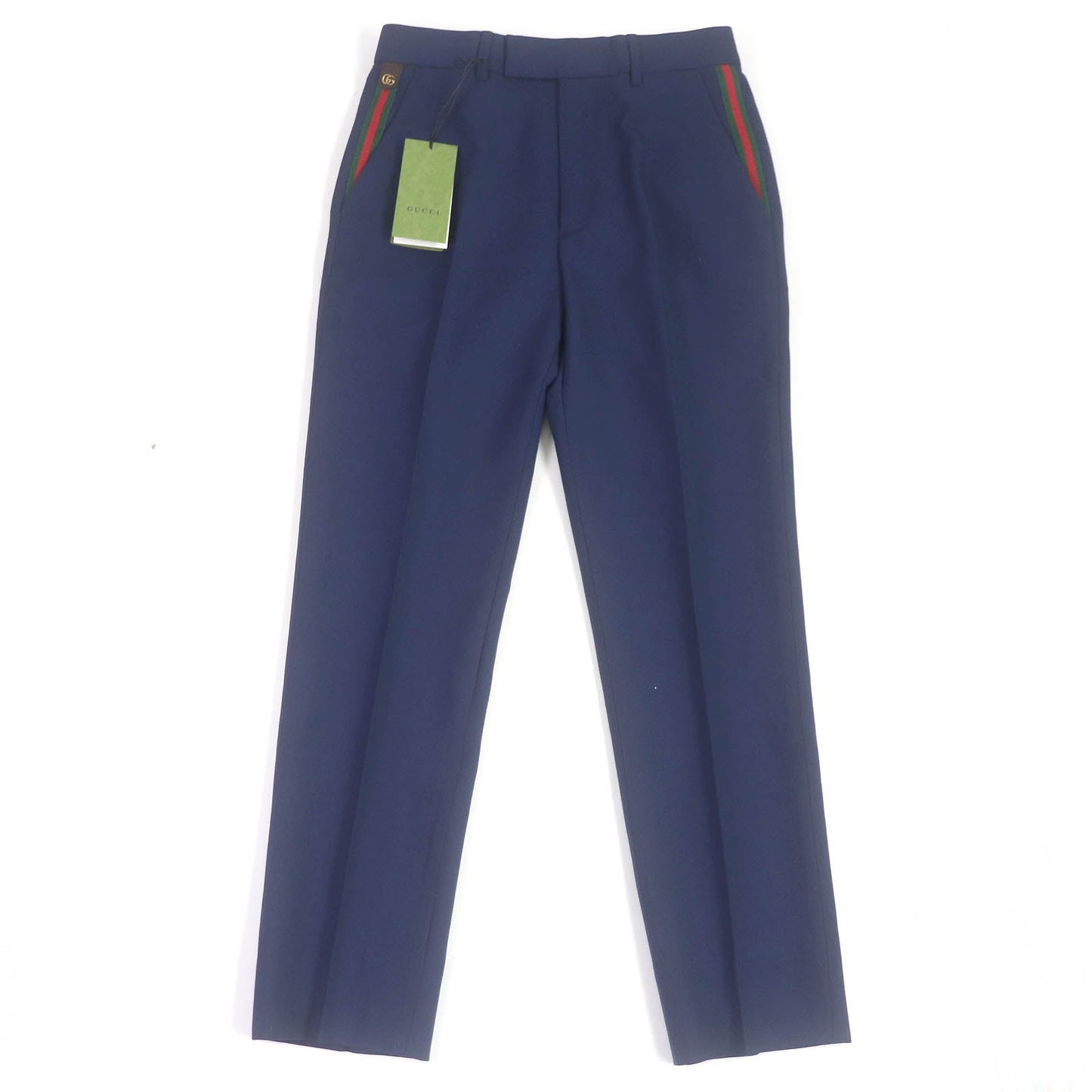 Luxury Gucci Trending 2025 Wool Mohair GG Logo Pants Blue 44