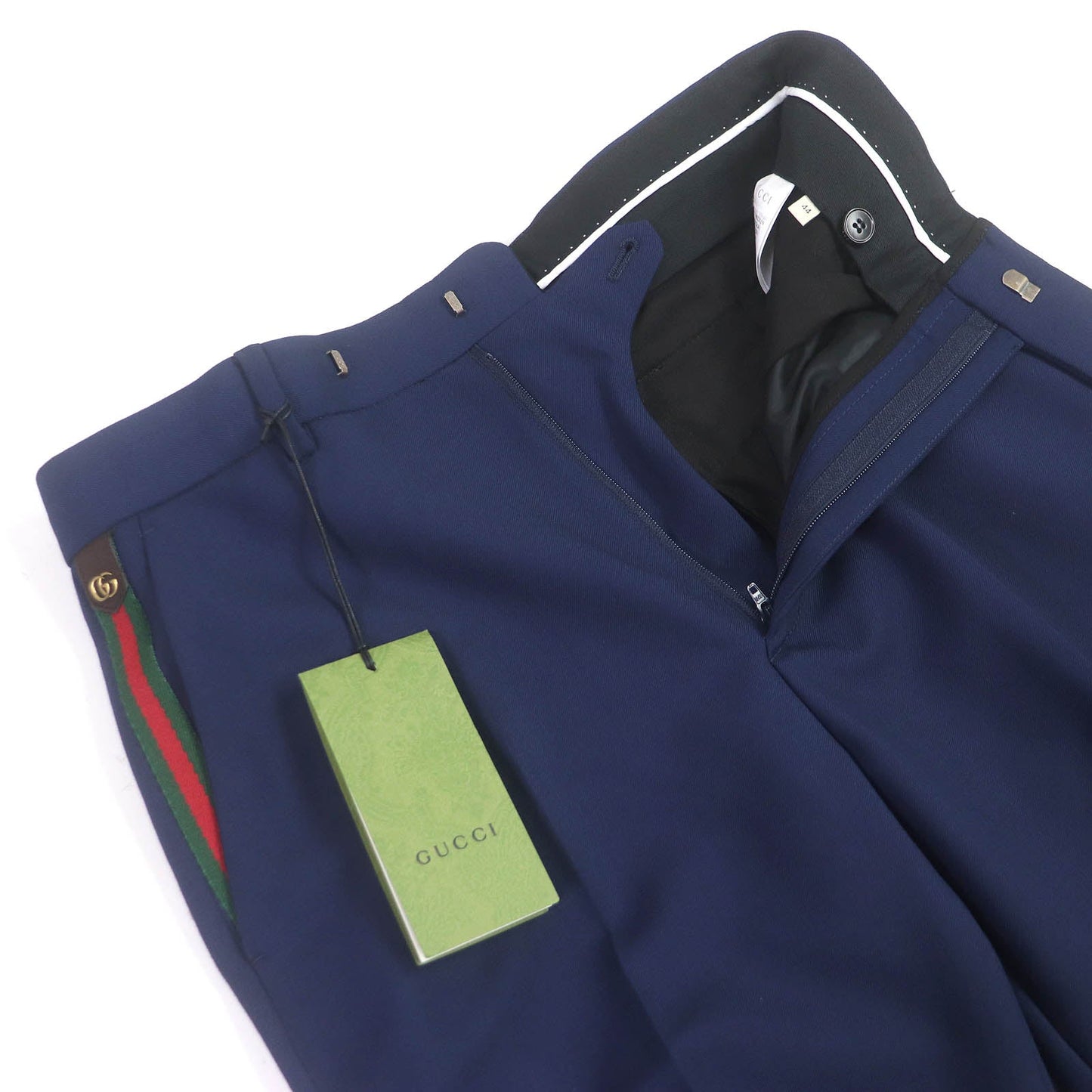 Luxury Gucci Trending 2025 Wool Mohair GG Logo Pants Blue 44
