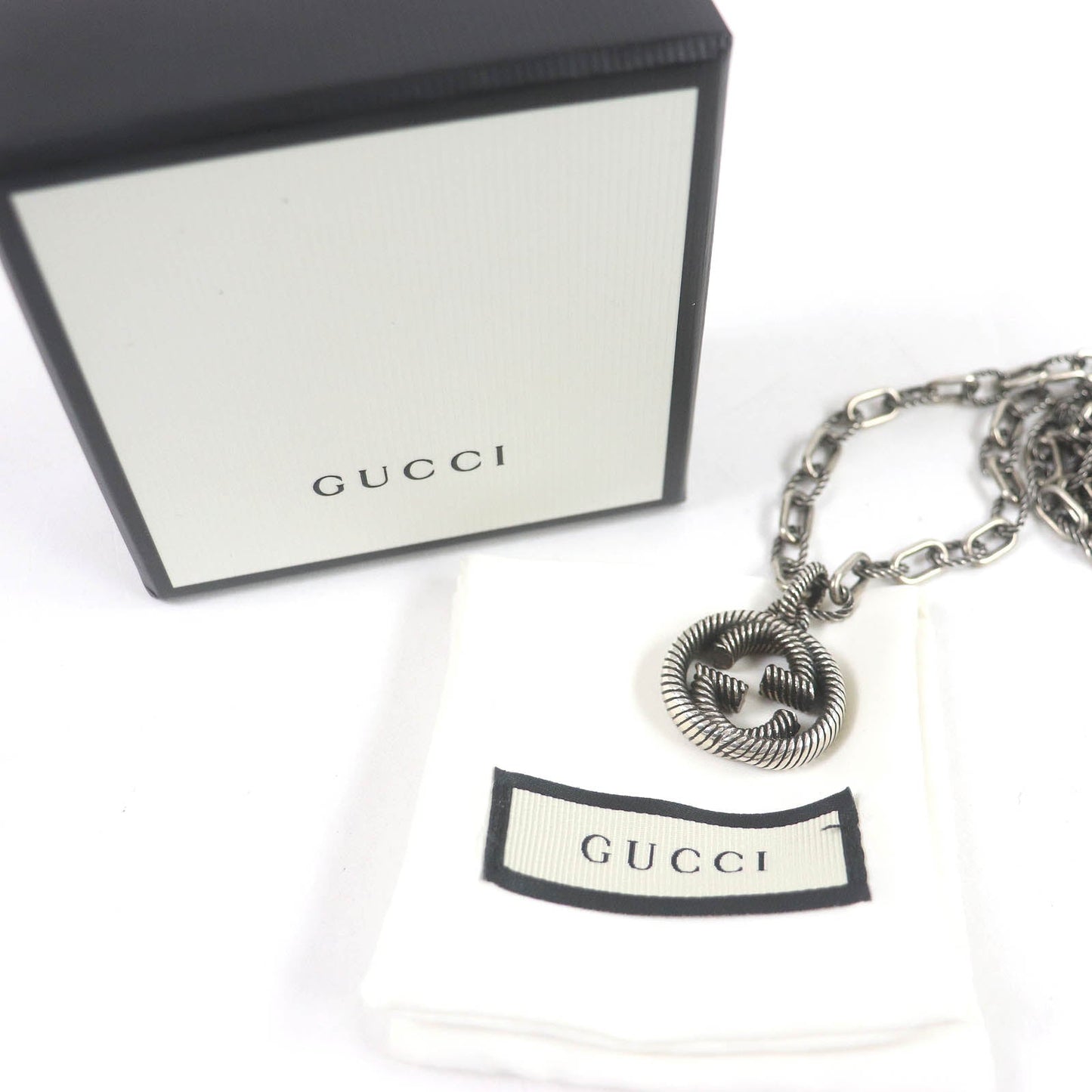 Luxury Gucci Trending 2025 AG925 Interlocking G Logo Necklace