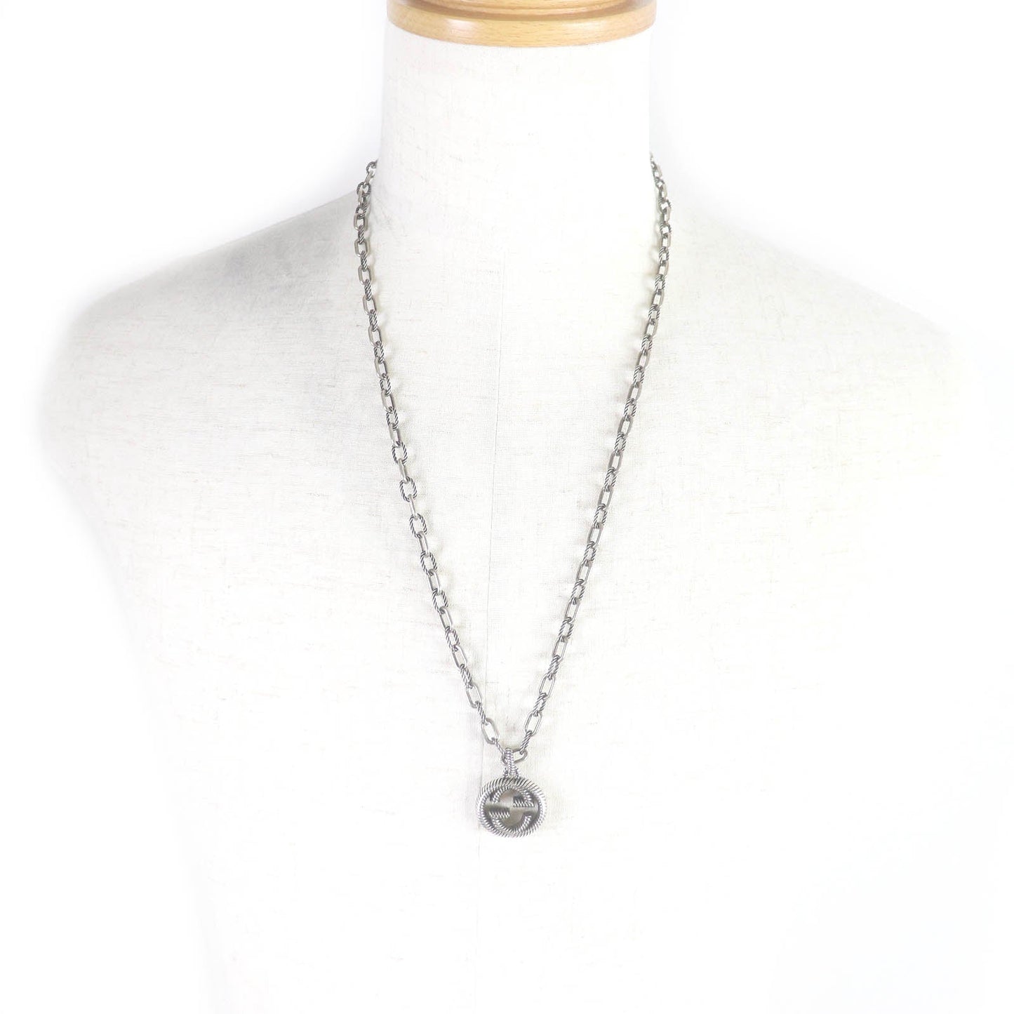 Luxury Gucci Trending 2025 AG925 Interlocking G Logo Necklace
