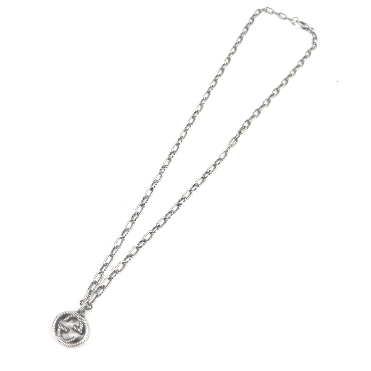 Luxury Gucci Trending 2025 AG925 Interlocking G Logo Necklace