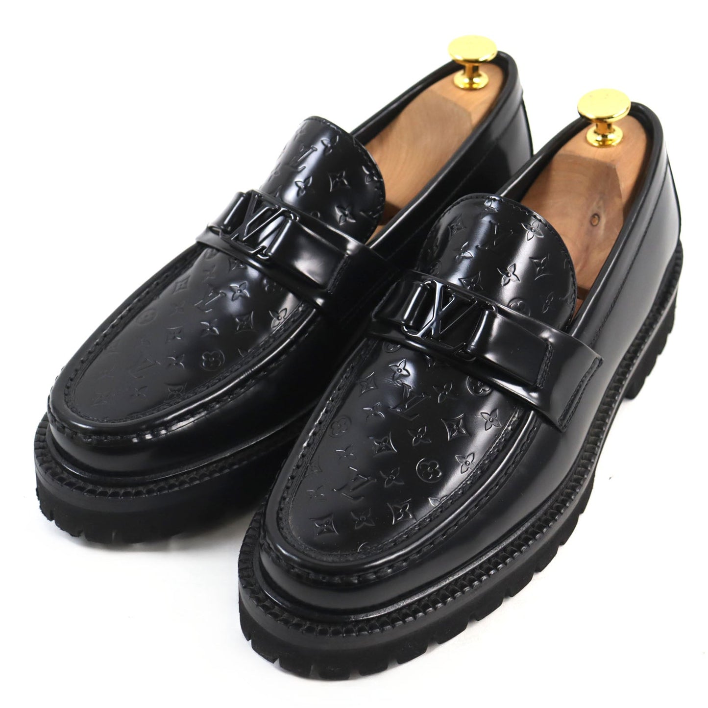 Louis Vuitton Leather Moccasins Black 6