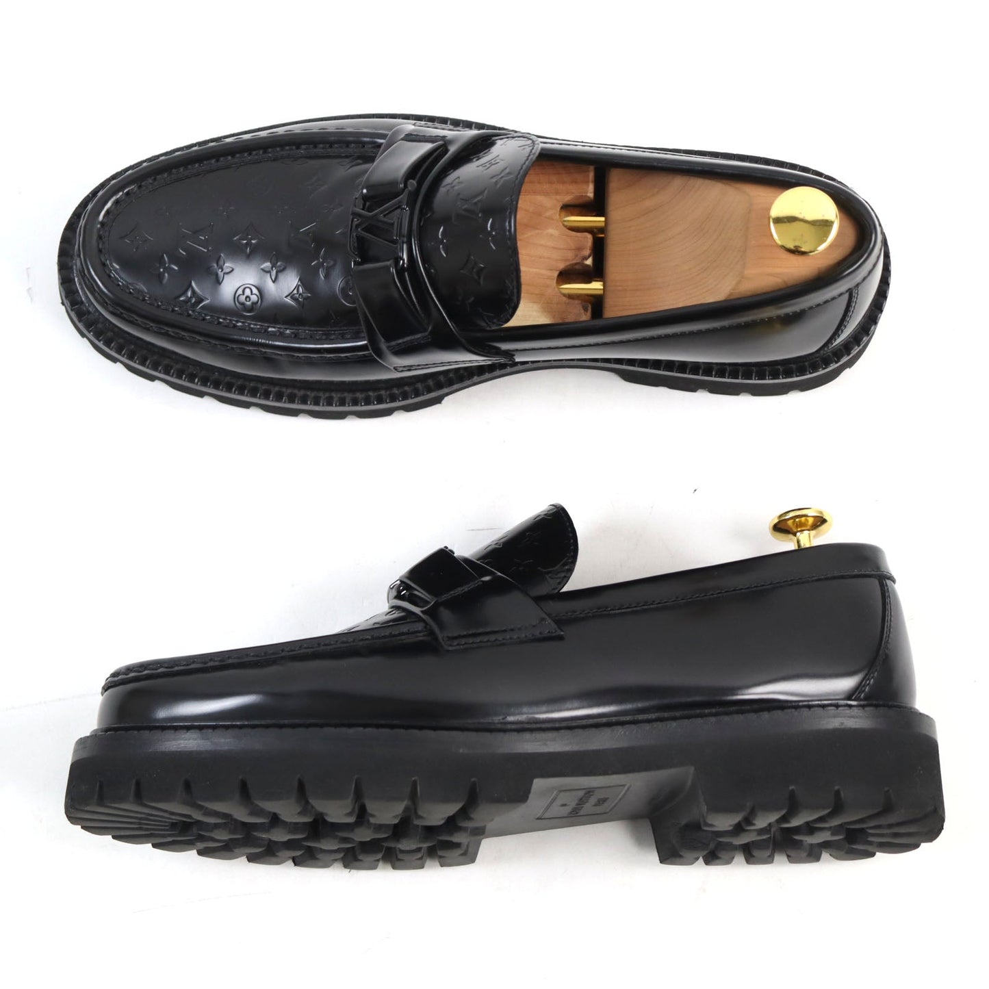 Louis Vuitton Leather Moccasins Black 6