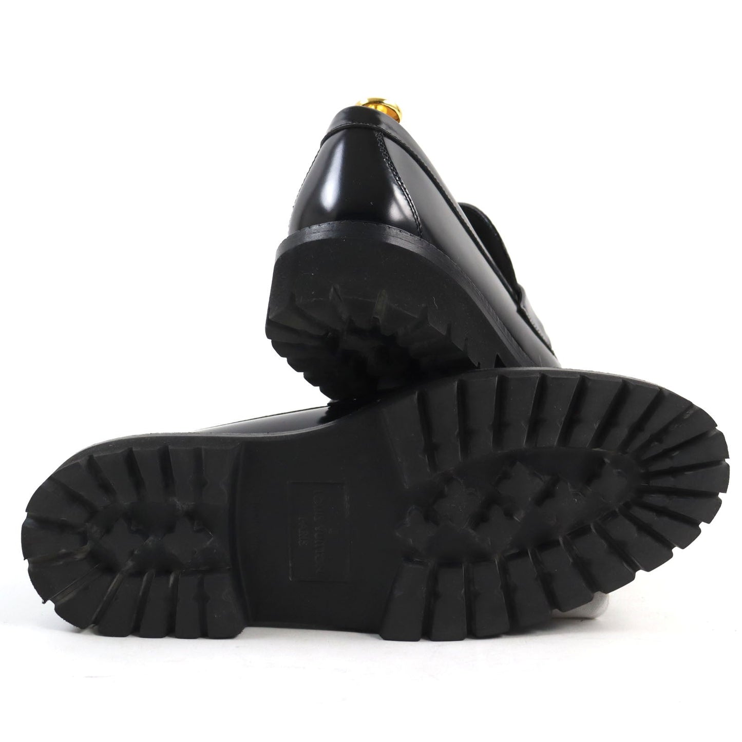Louis Vuitton Leather Moccasins Black 6