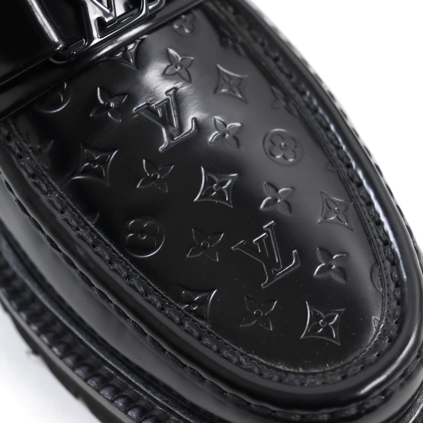 Louis Vuitton Leather Moccasins Black 6