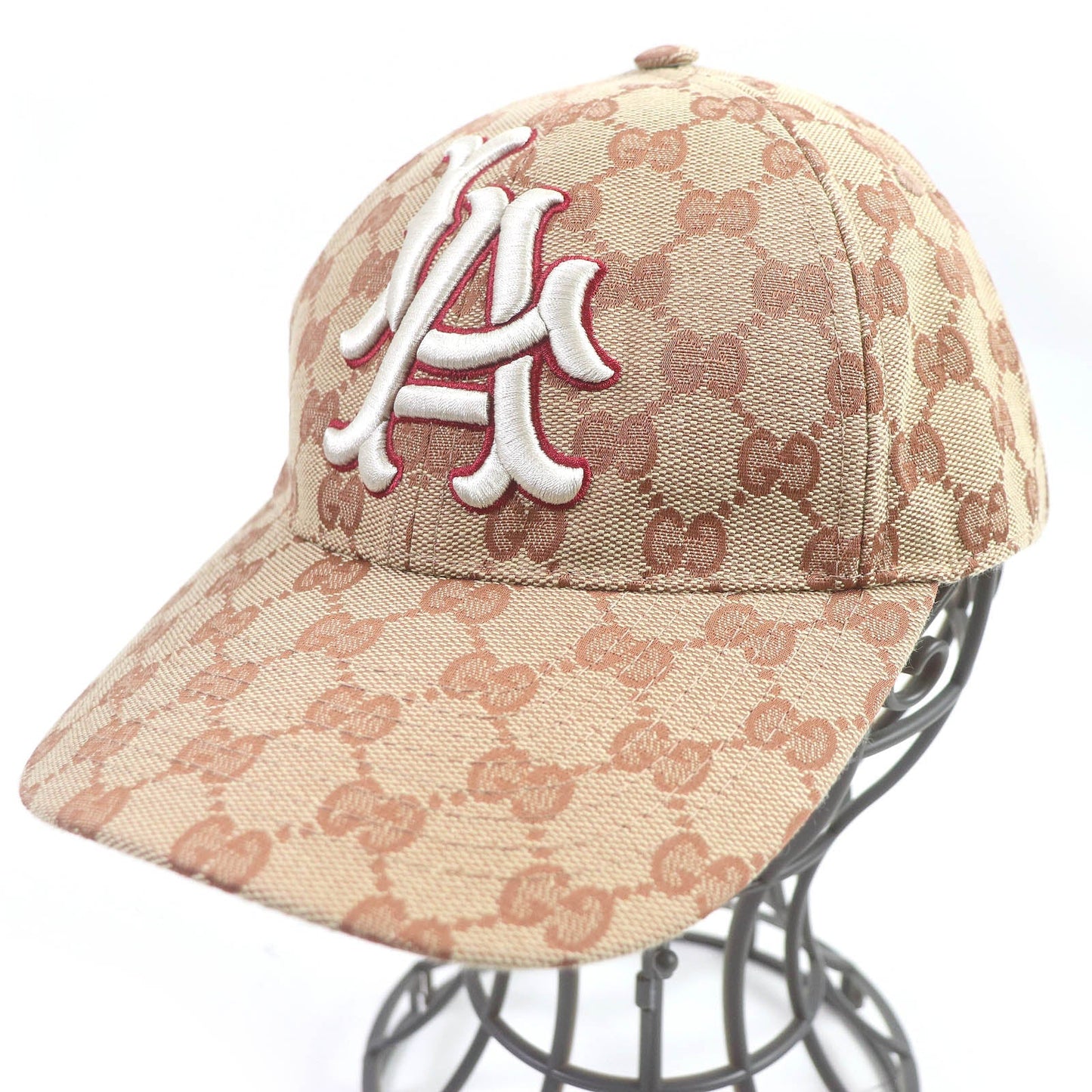 Luxury Gucci Trending 2025 MLB Dodgers GG Canvas Baseball Cap Beige