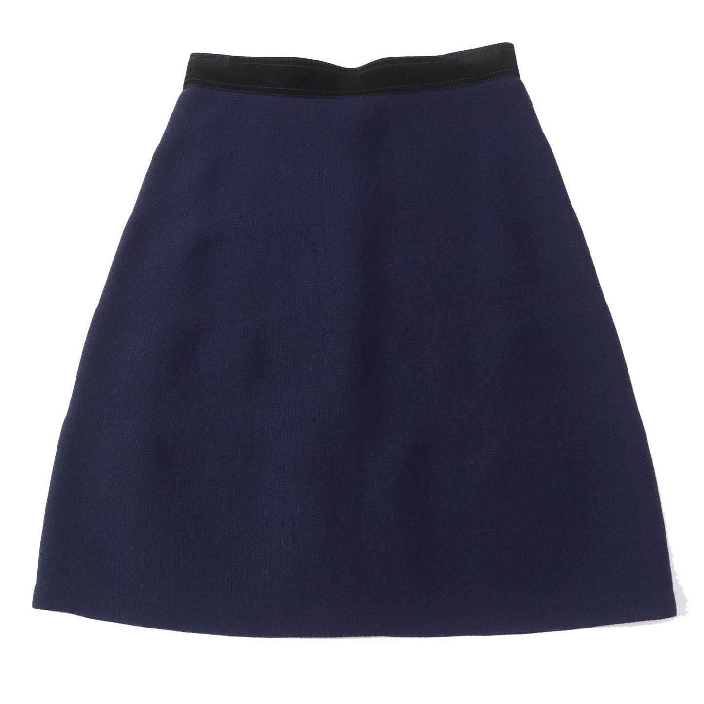 LOUIS VUITTON skirt wool Navy black S