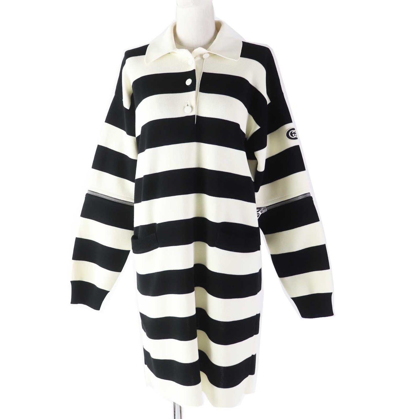 Luxury Gucci Trending 2025 Cotton 2WAY Knit Dress with Logo Patch