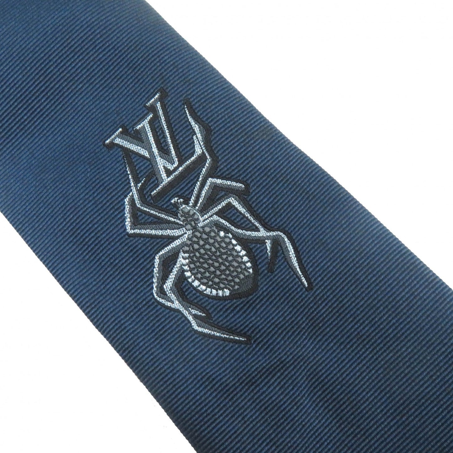 LOUIS VUITTON tie MP3422 silk Navy Cravate LV Spider