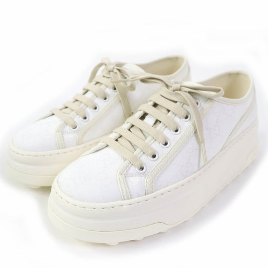 Luxury Gucci Trending 2025 Tennis 1977 GG Canvas Sneakers White 39.5