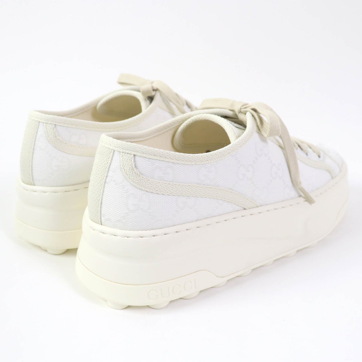 Luxury Gucci Trending 2025 Tennis 1977 GG Canvas Sneakers White 39.5