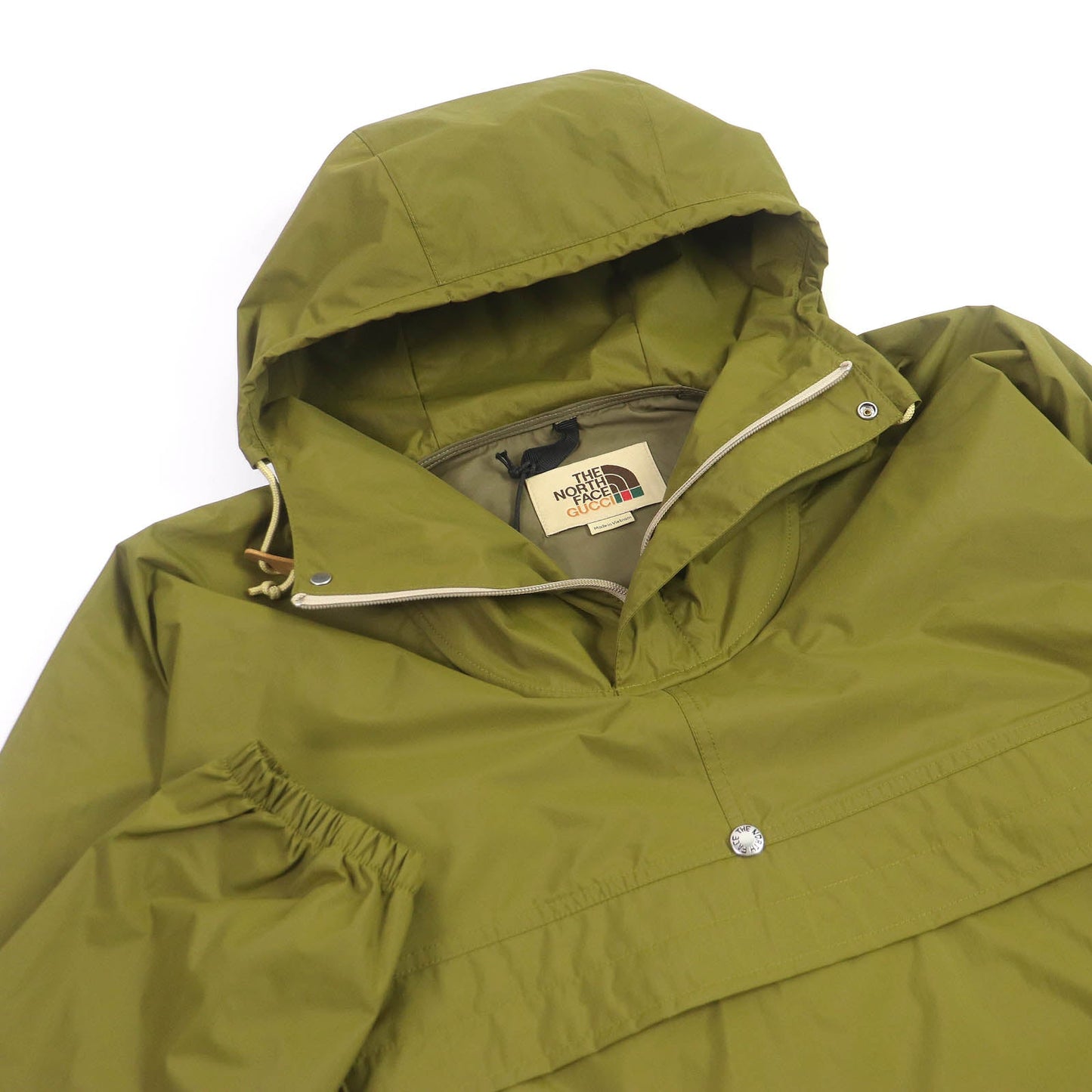 Luxury Gucci Trending 2025 Nylon Logo Hooded Anorak Parka XS