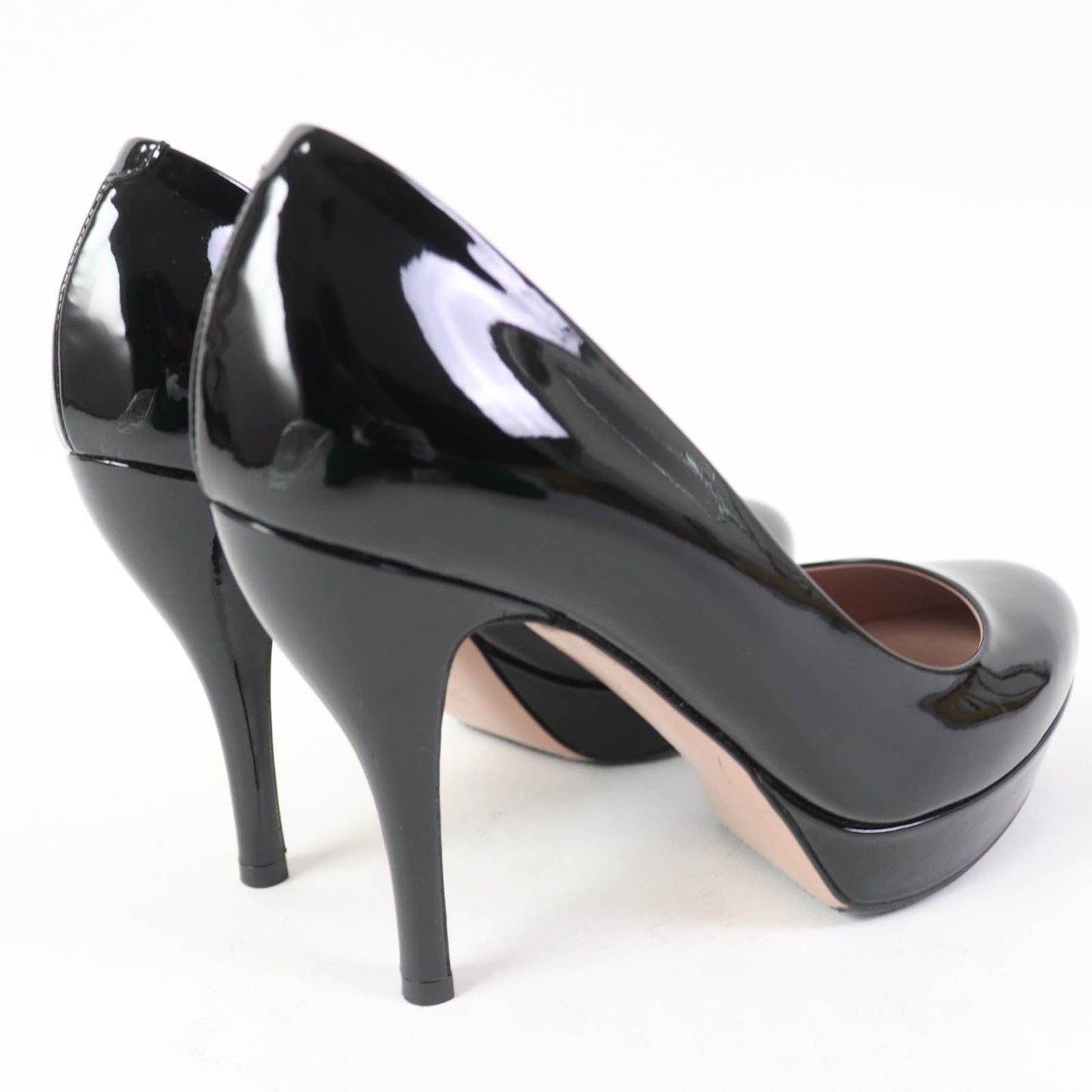 Luxury Gucci Trending 2025 Patent Leather Pumps Black 35.5