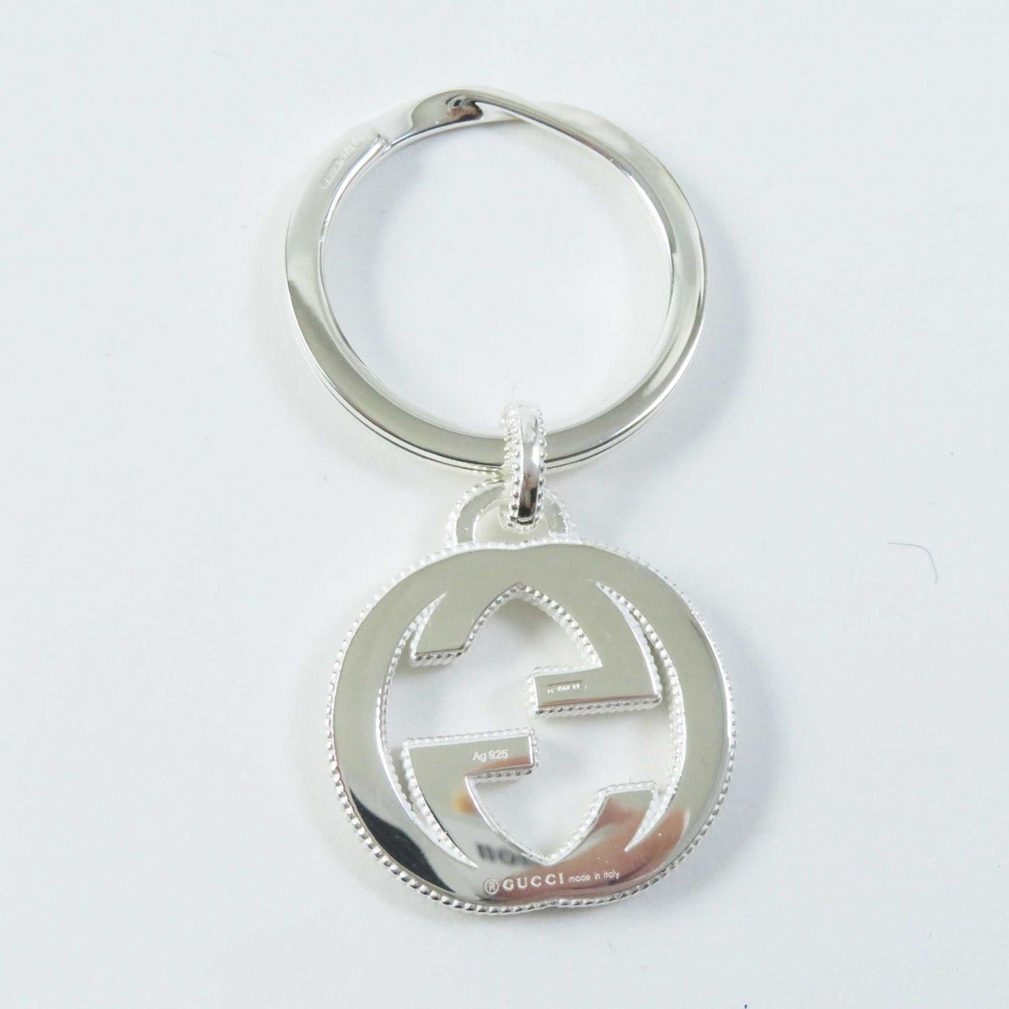 Luxury Gucci Trending 2025 Silver Interlocking G Key Ring