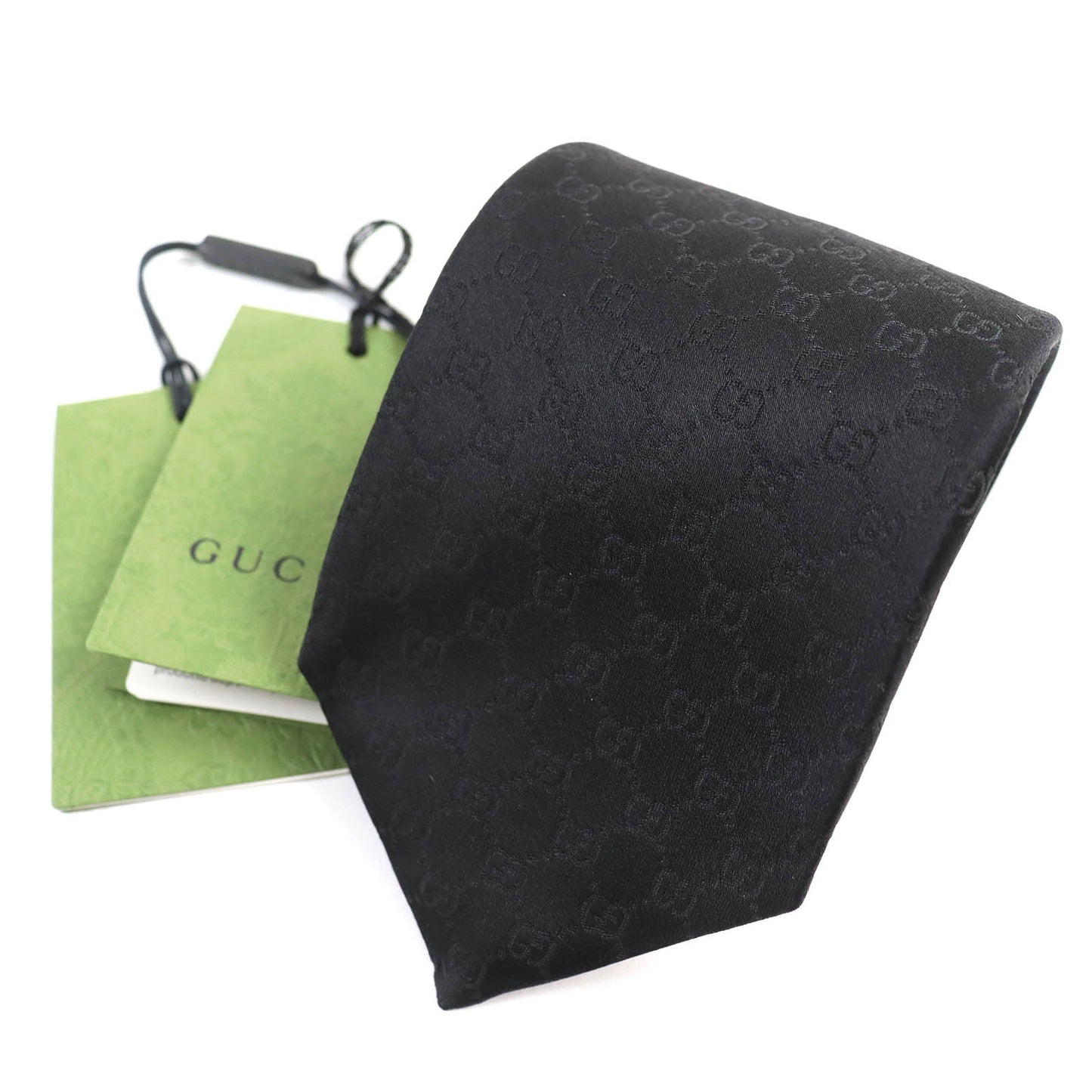 Luxury Gucci Trending 2025 Silk GG Pattern Tie Black 456520