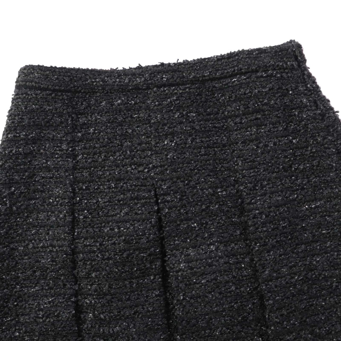 Luxury Gucci Trending 2025 Tweed Skirt Dark Gray Black 38 Women