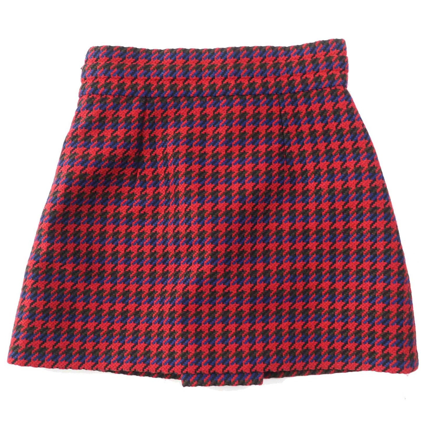 Luxury Gucci Trending 2025 Wool Nylon Houndstooth Skirt 40 Women