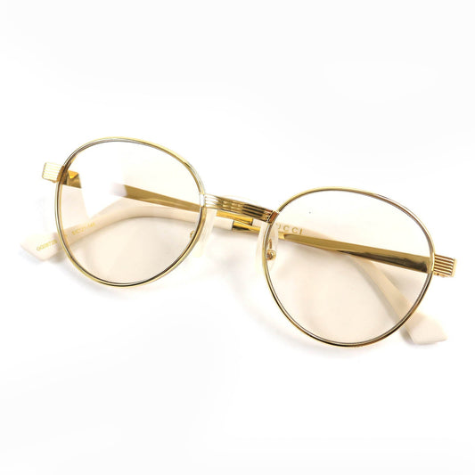 Luxury Gucci Trending 2025 GG0872S Sunglasses Gold Off-white