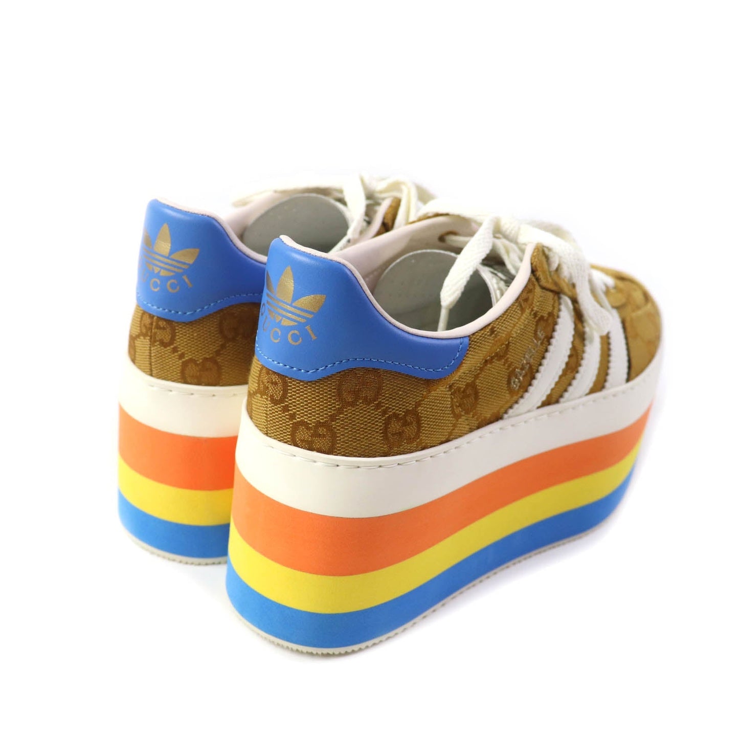 Luxury Gucci Trending 2025 Gazelle GG Canvas Platform Sneakers
