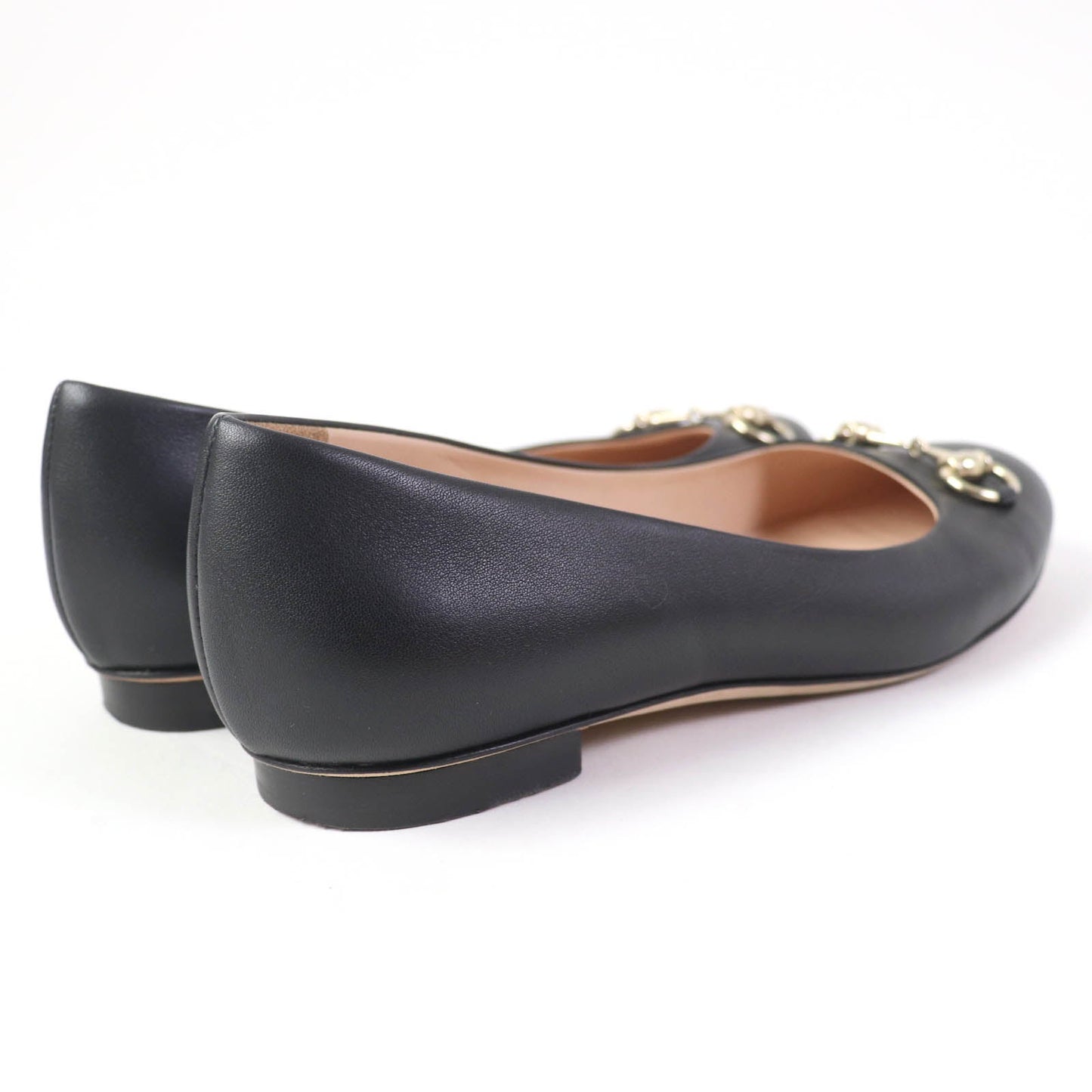 Luxury Gucci Trending 2025 Leather Horsebit Pumps Black Gold 37